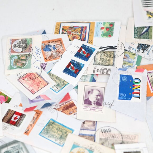 Vintage Postage Stamp Collection Canada US Germany Denmark Italy USA Collectable - Picture 7 of 15